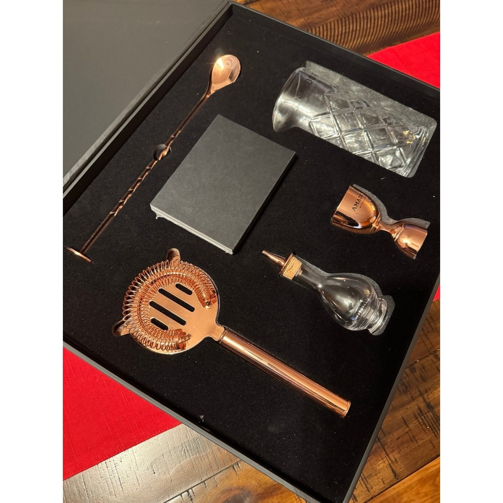 Amador Deluxe Drink Making Gift Set 5 Piece Set Plus Drink Cards